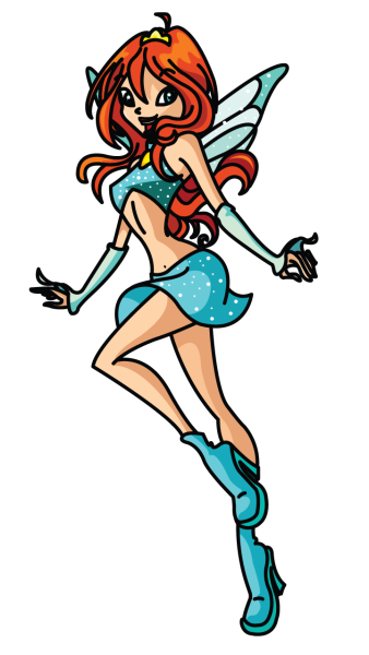 Блум из Винкс срисовать