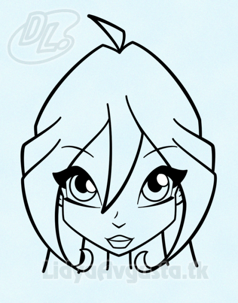 Блум Винкс лицо разукрашку