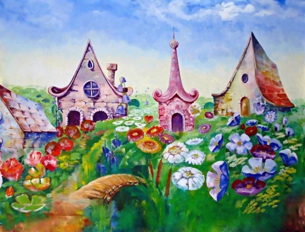 Городок Незнайки цветочный город