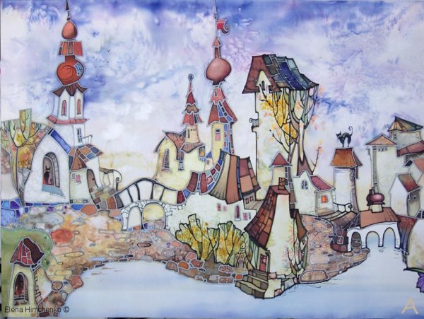 Батик картины Прага