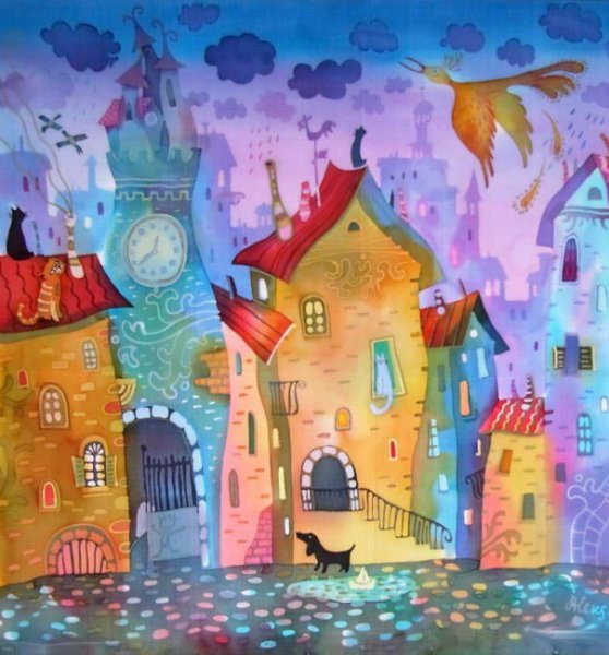 Сказочный мир Александры Подозеровой батик