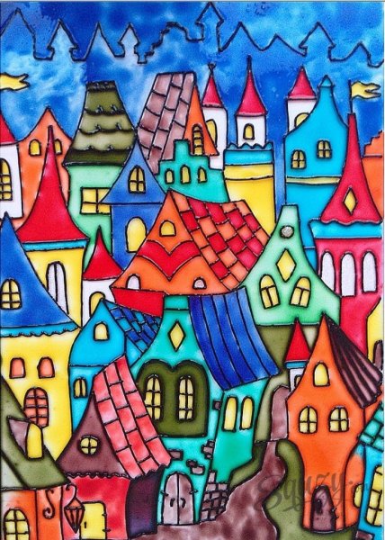 Витраж сказочный город