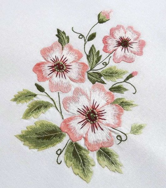Вышивка гладью цветы