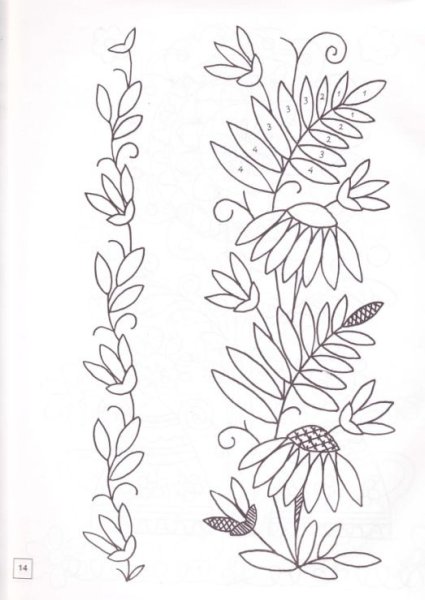 Орнамент для вышивки гладью