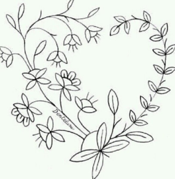 Лёгкие рисунки для вышивки гладью