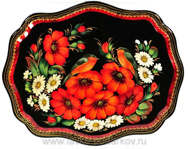 Жостовская роспись Мак