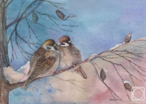 Детские рисунки воробья