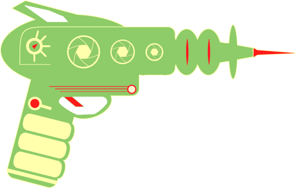 Лазерный пистолет мультяшный