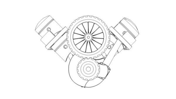 Нарисованный мотор