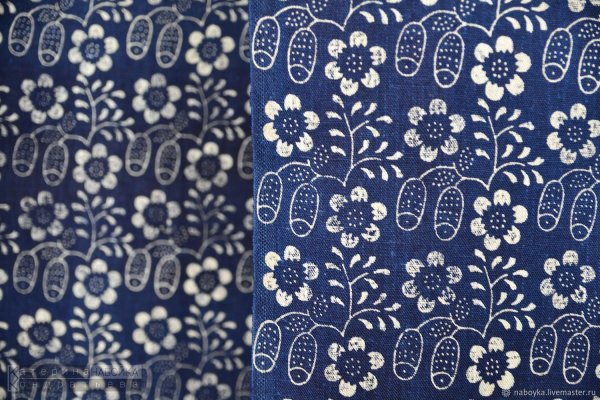 Кубовая набойка ткани белоземельная