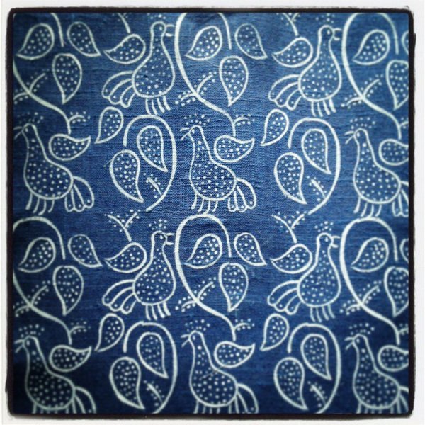 Русская набойка на ткани