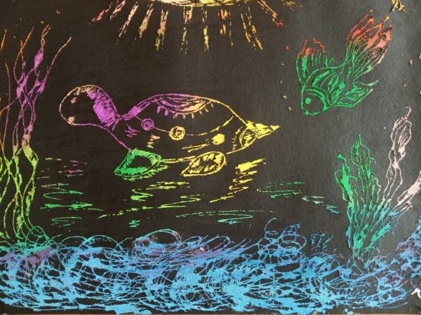 Техника граттаж