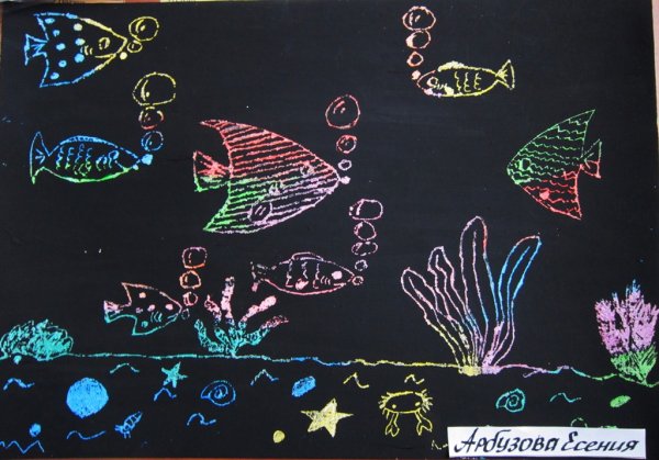 Граттаж техника рисования deti