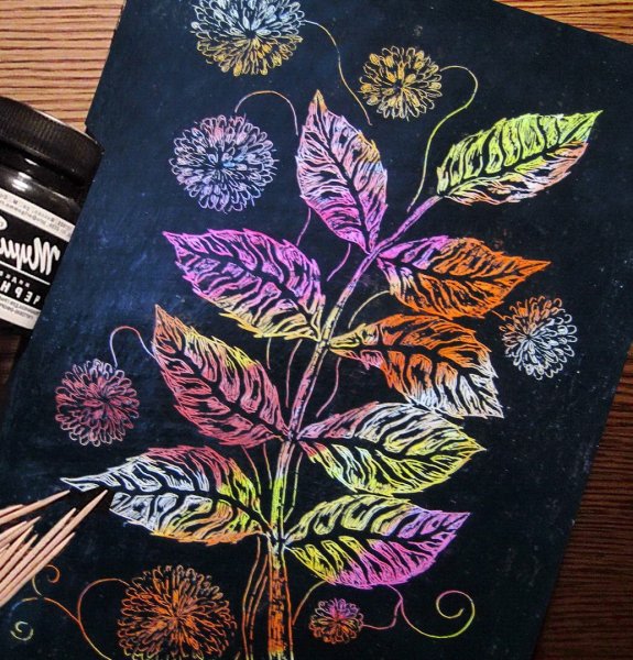 Граттаж Тукан