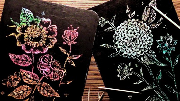 Выполнение рисунка путем процарапывания