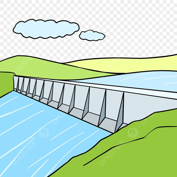 Дамба рисунок