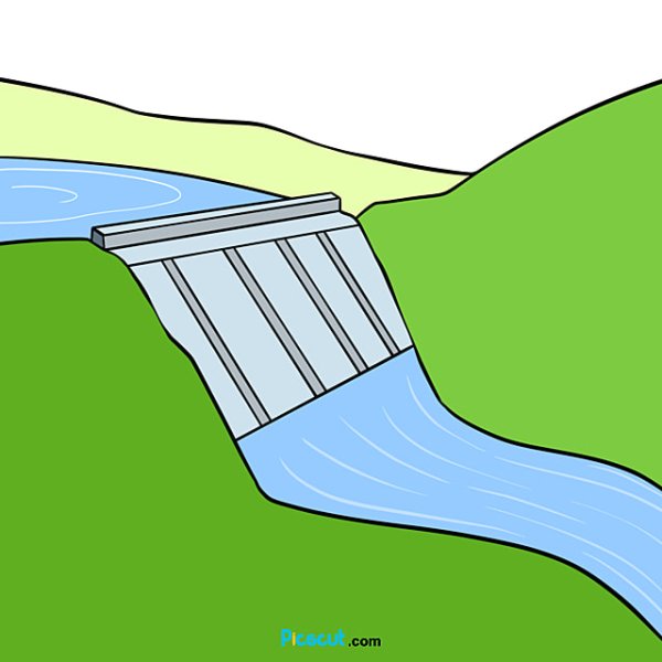 Дамба рисунок