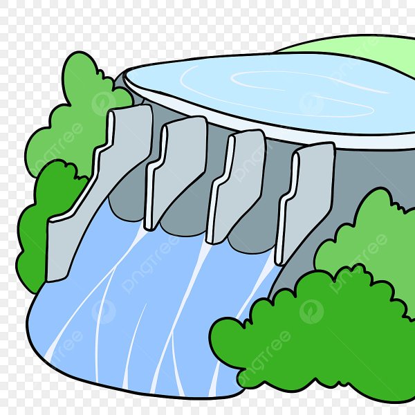 Дамба рисунок