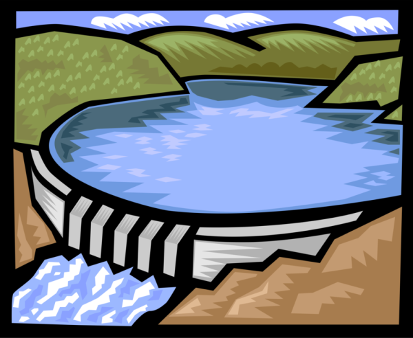 Нарисовать плотину