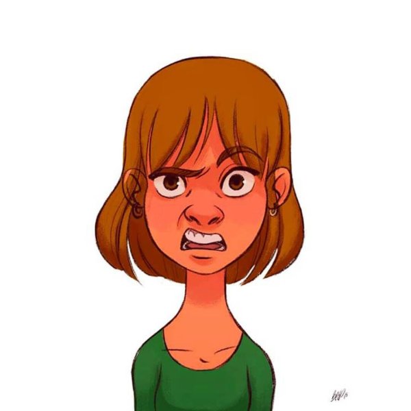 Мультяшное лицо отвращения