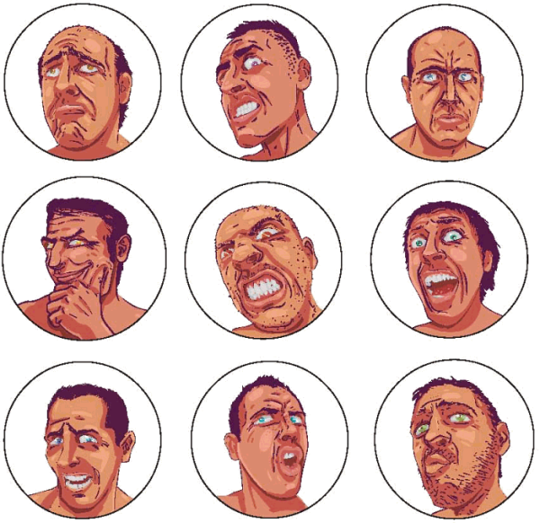 Мимика эмоций человека ( злость )