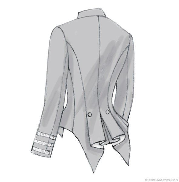 Эскиз жакета женского