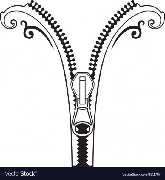 Застежка молния схематично