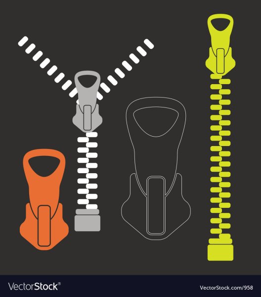 Застежка молния на черном фоне