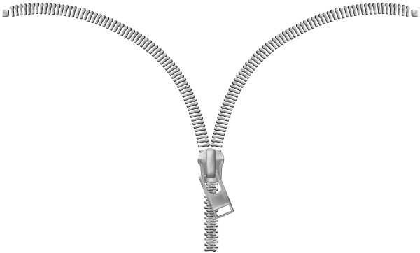 Молния застежка на прозрачном фоне