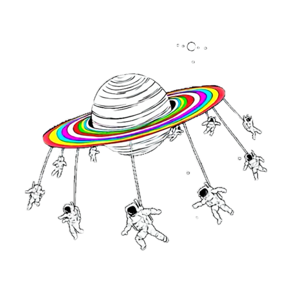 Космические объекты на белом фоне