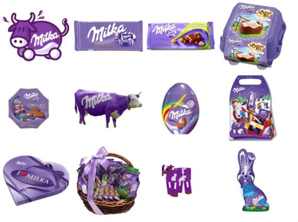 Стикеры шоколадка Милка