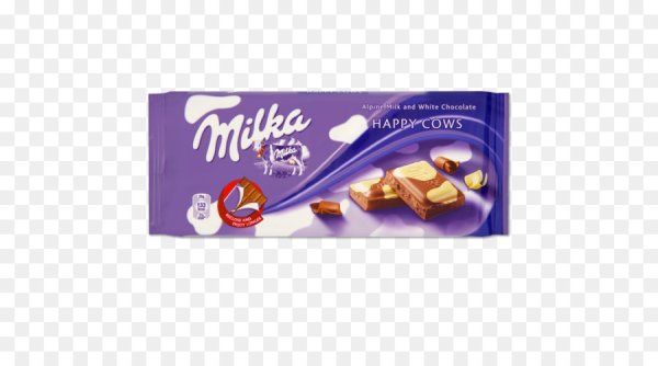 Шоколад Milka на прозрачном фоне