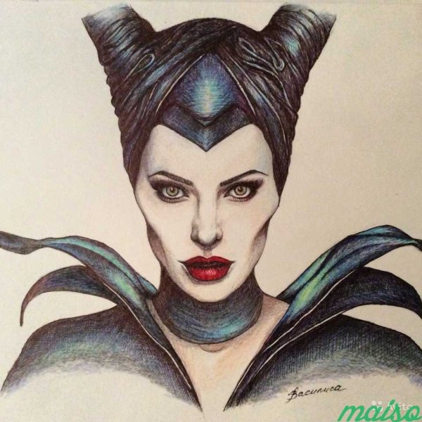 Анджелина Джоли Малефисента рисунки
