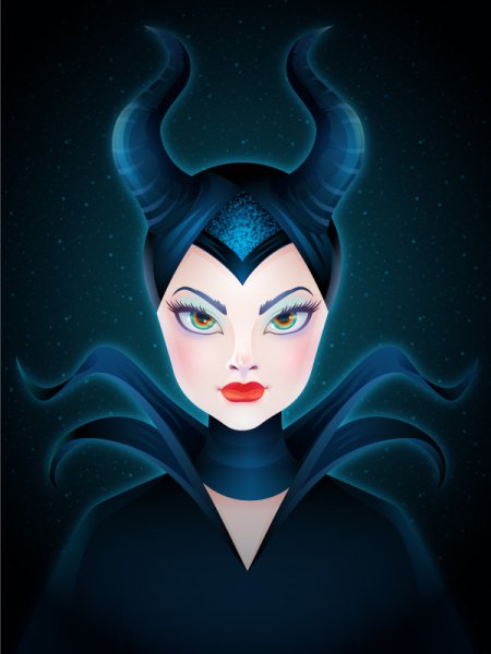 Как нарисовать Малефисенту