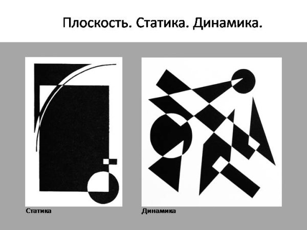 Динамика и статика в композиции изо