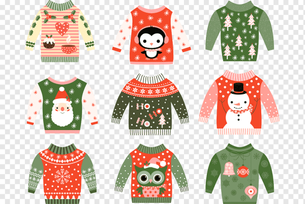 Мультяшный новогодний свитер