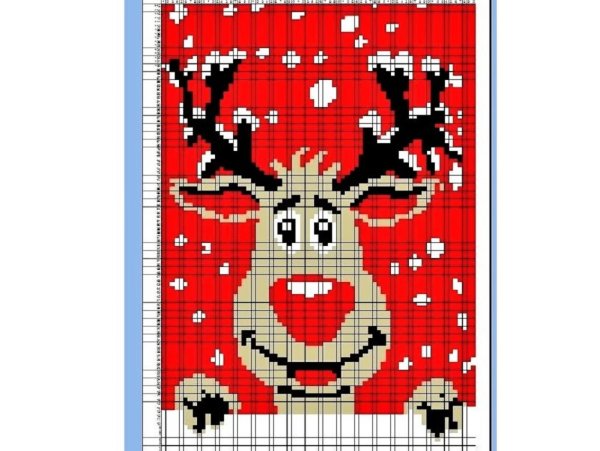 Олень Рудольф жаккард