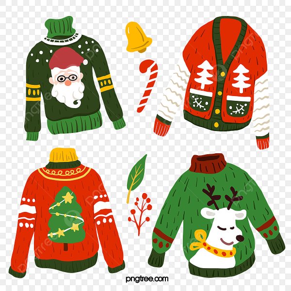 Рисование зимний свитер