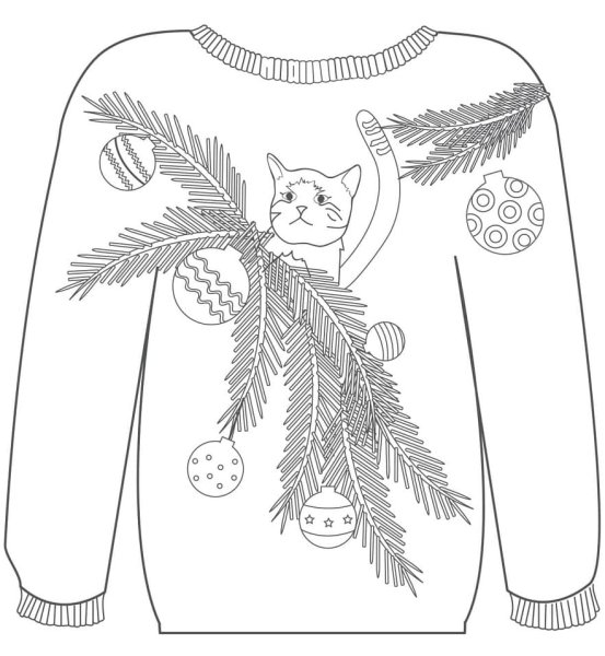 Свитер раскраска