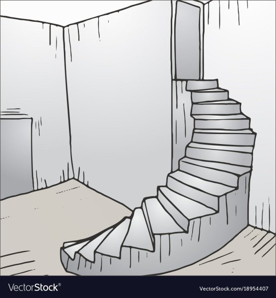 3д лестница карандашом