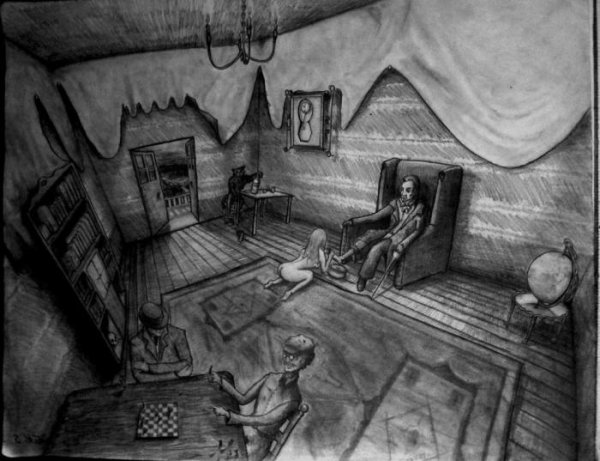 Винный погреб гравюра