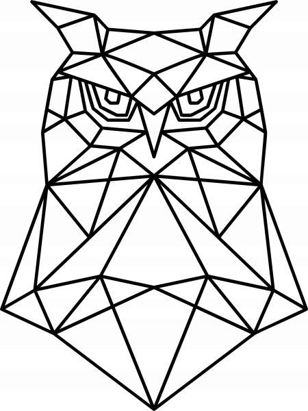 Сова из геометрических фигур