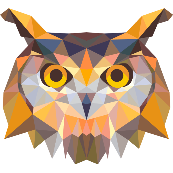 Geometric animals Geometric Print Сова