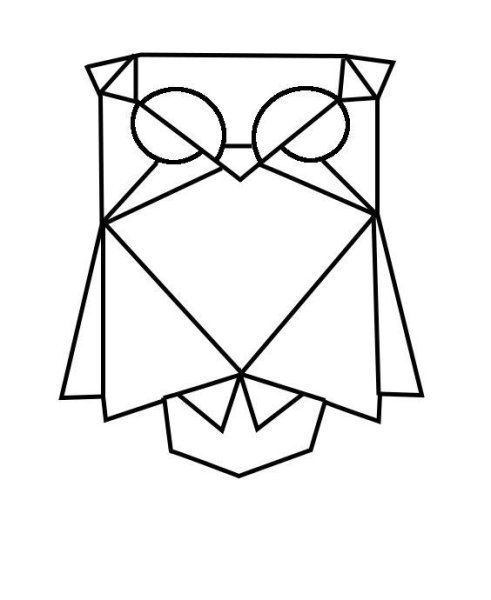 Сова из геометрических фигур