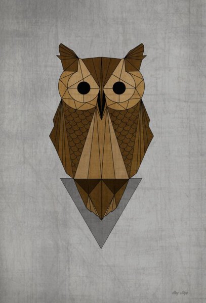 Сова из геометрических фигур