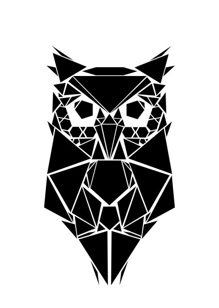 Эскиз тату Сова дотворк