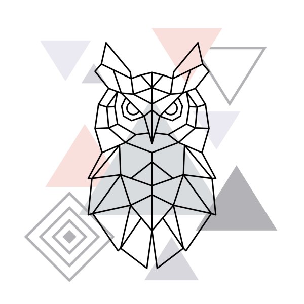 Геометрические Крылья эскиз тату