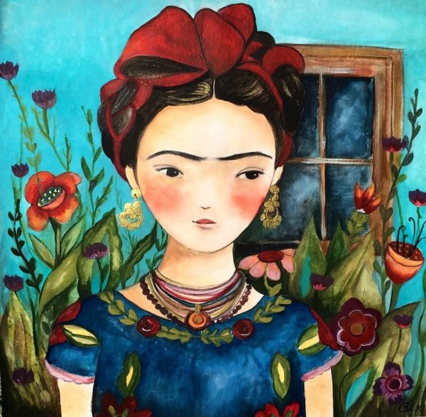 Фрида Кало мультяшная