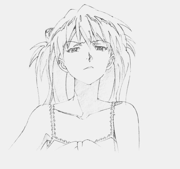 Раскраска Евангелион Аска