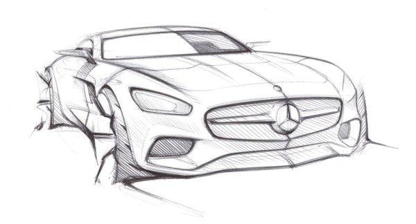 Мерседес AMG gt рисунок